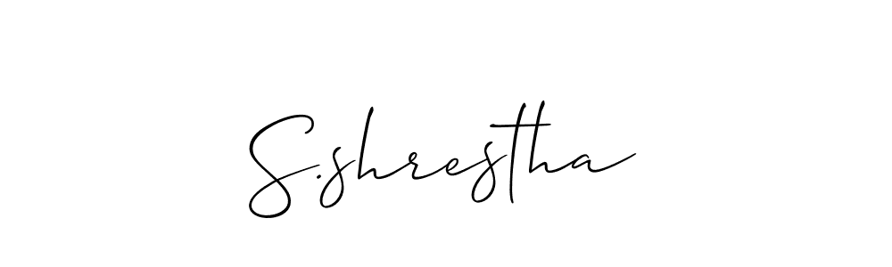 You should practise on your own different ways (Allison_Script) to write your name (S.shrestha) in signature. don't let someone else do it for you. S.shrestha signature style 2 images and pictures png