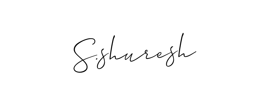 You should practise on your own different ways (Allison_Script) to write your name (S.shuresh) in signature. don't let someone else do it for you. S.shuresh signature style 2 images and pictures png