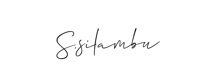 Allison_Script is a professional signature style that is perfect for those who want to add a touch of class to their signature. It is also a great choice for those who want to make their signature more unique. Get S.silambu name to fancy signature for free. S.silambu signature style 2 images and pictures png