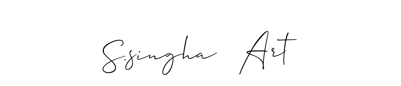 Also You can easily find your signature by using the search form. We will create S.singha   Art name handwritten signature images for you free of cost using Allison_Script sign style. S.singha   Art signature style 2 images and pictures png