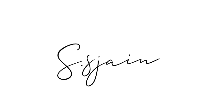 if you are searching for the best signature style for your name S.sjain. so please give up your signature search. here we have designed multiple signature styles  using Allison_Script. S.sjain signature style 2 images and pictures png