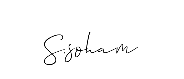 S.soham stylish signature style. Best Handwritten Sign (Allison_Script) for my name. Handwritten Signature Collection Ideas for my name S.soham. S.soham signature style 2 images and pictures png