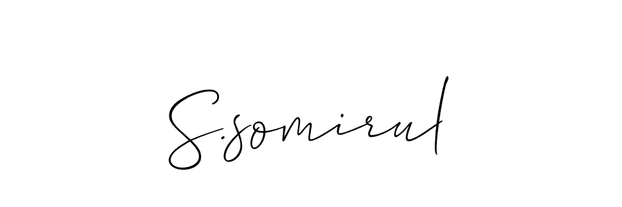 Make a beautiful signature design for name S.somirul. Use this online signature maker to create a handwritten signature for free. S.somirul signature style 2 images and pictures png