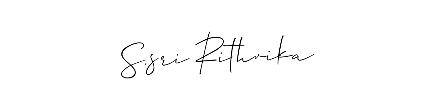 if you are searching for the best signature style for your name S.sri Rithvika. so please give up your signature search. here we have designed multiple signature styles  using Allison_Script. S.sri Rithvika signature style 2 images and pictures png