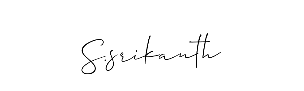 Allison_Script is a professional signature style that is perfect for those who want to add a touch of class to their signature. It is also a great choice for those who want to make their signature more unique. Get S.srikanth name to fancy signature for free. S.srikanth signature style 2 images and pictures png