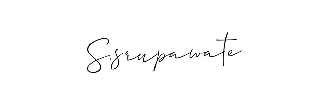 S.srupawate stylish signature style. Best Handwritten Sign (Allison_Script) for my name. Handwritten Signature Collection Ideas for my name S.srupawate. S.srupawate signature style 2 images and pictures png