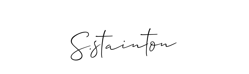 Similarly Allison_Script is the best handwritten signature design. Signature creator online .You can use it as an online autograph creator for name S.stainton. S.stainton signature style 2 images and pictures png