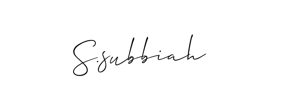 You should practise on your own different ways (Allison_Script) to write your name (S.subbiah) in signature. don't let someone else do it for you. S.subbiah signature style 2 images and pictures png