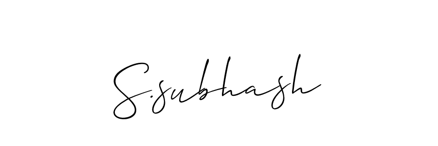 You should practise on your own different ways (Allison_Script) to write your name (S.subhash) in signature. don't let someone else do it for you. S.subhash signature style 2 images and pictures png