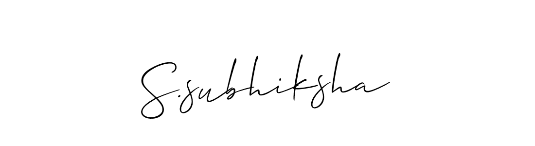 Make a short S.subhiksha signature style. Manage your documents anywhere anytime using Allison_Script. Create and add eSignatures, submit forms, share and send files easily. S.subhiksha signature style 2 images and pictures png
