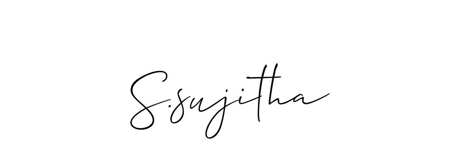 Make a beautiful signature design for name S.sujitha. With this signature (Allison_Script) style, you can create a handwritten signature for free. S.sujitha signature style 2 images and pictures png