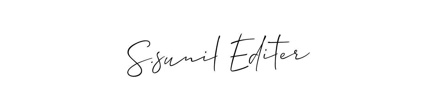 Once you've used our free online signature maker to create your best signature Allison_Script style, it's time to enjoy all of the benefits that S.sunil Editer name signing documents. S.sunil Editer signature style 2 images and pictures png