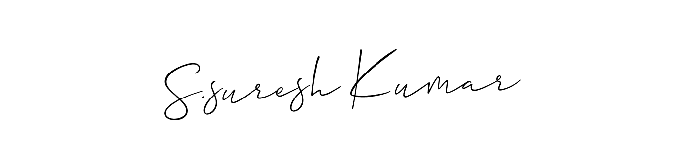 How to make S.suresh Kumar name signature. Use Allison_Script style for creating short signs online. This is the latest handwritten sign. S.suresh Kumar signature style 2 images and pictures png