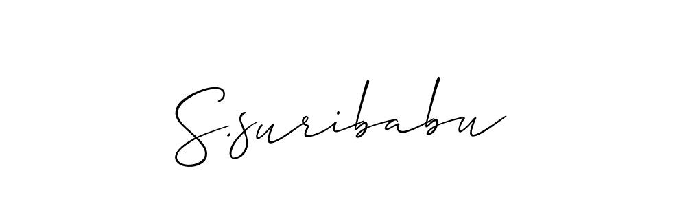 It looks lik you need a new signature style for name S.suribabu. Design unique handwritten (Allison_Script) signature with our free signature maker in just a few clicks. S.suribabu signature style 2 images and pictures png