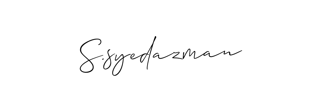 Best and Professional Signature Style for S.syedazman. Allison_Script Best Signature Style Collection. S.syedazman signature style 2 images and pictures png