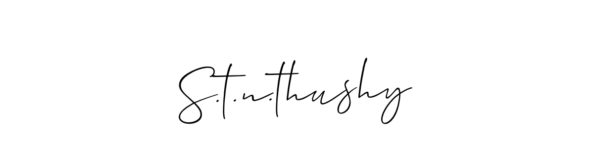 Make a beautiful signature design for name S.t.n.thushy. Use this online signature maker to create a handwritten signature for free. S.t.n.thushy signature style 2 images and pictures png