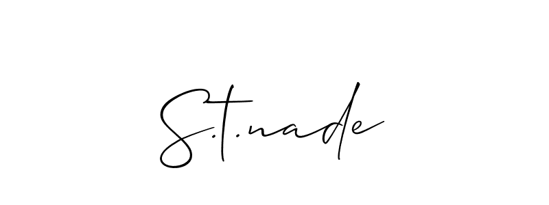 Create a beautiful signature design for name S.t.nade. With this signature (Allison_Script) fonts, you can make a handwritten signature for free. S.t.nade signature style 2 images and pictures png