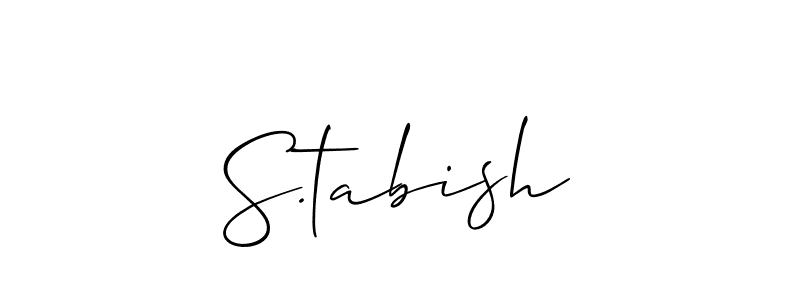 Create a beautiful signature design for name S.tabish. With this signature (Allison_Script) fonts, you can make a handwritten signature for free. S.tabish signature style 2 images and pictures png