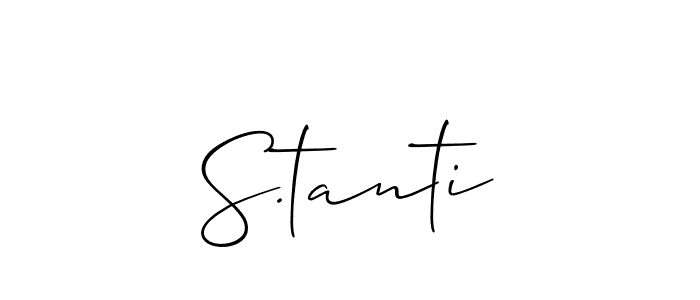 This is the best signature style for the S.tanti name. Also you like these signature font (Allison_Script). Mix name signature. S.tanti signature style 2 images and pictures png
