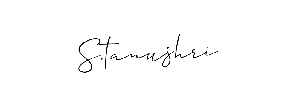 How to make S.tanushri name signature. Use Allison_Script style for creating short signs online. This is the latest handwritten sign. S.tanushri signature style 2 images and pictures png