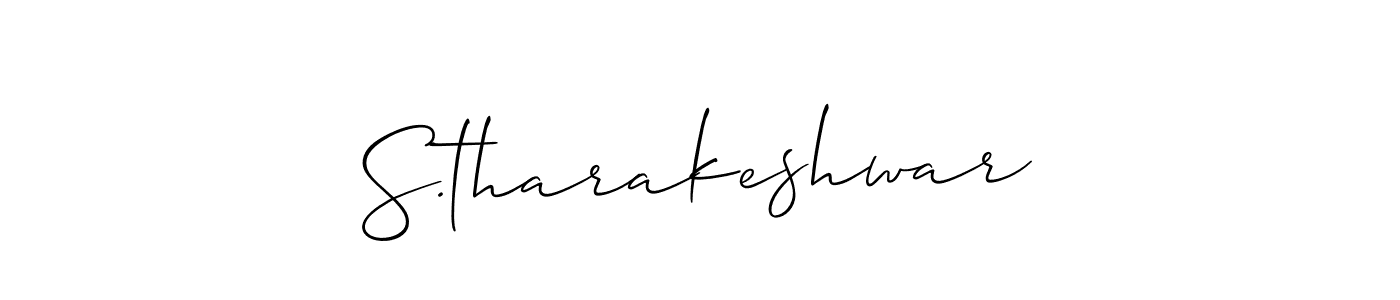 Create a beautiful signature design for name S.tharakeshwar. With this signature (Allison_Script) fonts, you can make a handwritten signature for free. S.tharakeshwar signature style 2 images and pictures png