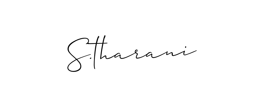 S.tharani stylish signature style. Best Handwritten Sign (Allison_Script) for my name. Handwritten Signature Collection Ideas for my name S.tharani. S.tharani signature style 2 images and pictures png