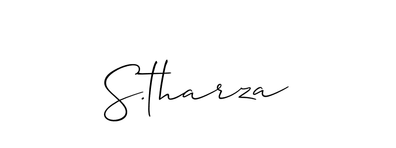 It looks lik you need a new signature style for name S.tharza. Design unique handwritten (Allison_Script) signature with our free signature maker in just a few clicks. S.tharza signature style 2 images and pictures png