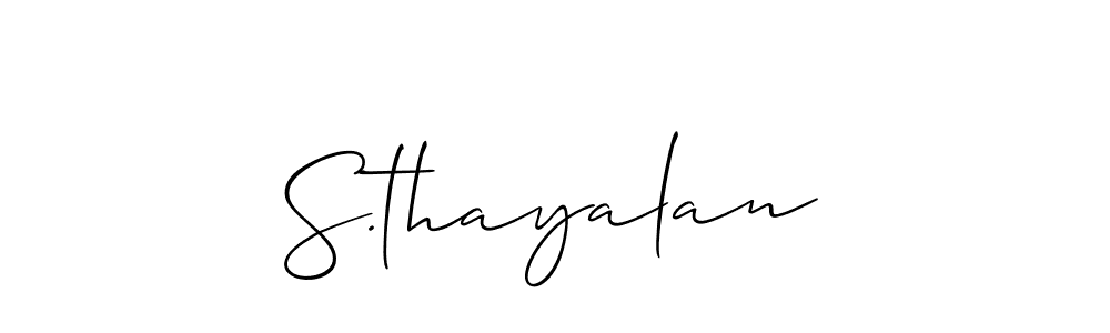 It looks lik you need a new signature style for name S.thayalan. Design unique handwritten (Allison_Script) signature with our free signature maker in just a few clicks. S.thayalan signature style 2 images and pictures png