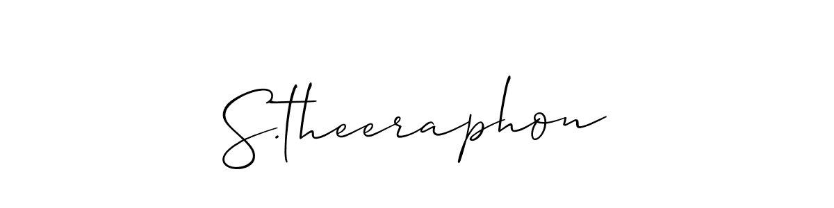 Make a beautiful signature design for name S.theeraphon. With this signature (Allison_Script) style, you can create a handwritten signature for free. S.theeraphon signature style 2 images and pictures png