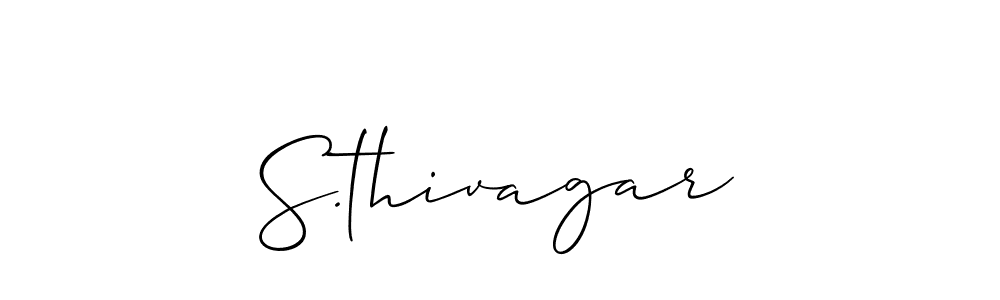 Make a beautiful signature design for name S.thivagar. With this signature (Allison_Script) style, you can create a handwritten signature for free. S.thivagar signature style 2 images and pictures png