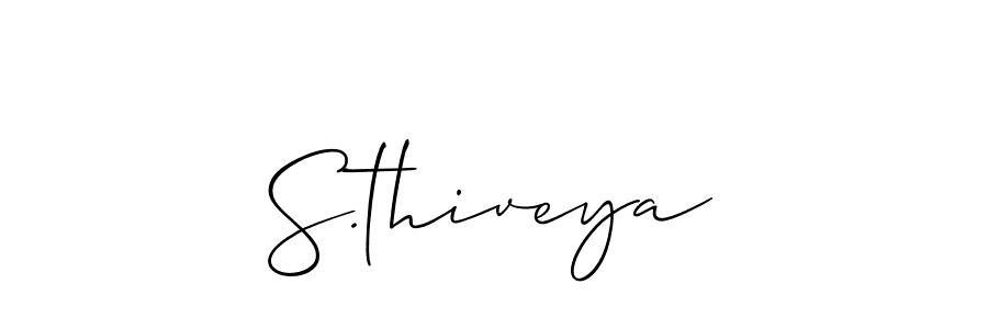 Make a short S.thiveya signature style. Manage your documents anywhere anytime using Allison_Script. Create and add eSignatures, submit forms, share and send files easily. S.thiveya signature style 2 images and pictures png