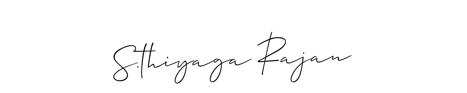 Use a signature maker to create a handwritten signature online. With this signature software, you can design (Allison_Script) your own signature for name S.thiyaga Rajan. S.thiyaga Rajan signature style 2 images and pictures png