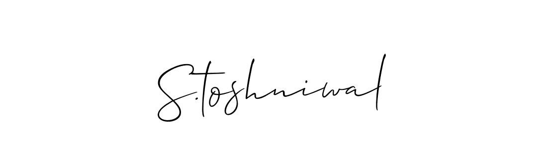 This is the best signature style for the S.toshniwal name. Also you like these signature font (Allison_Script). Mix name signature. S.toshniwal signature style 2 images and pictures png