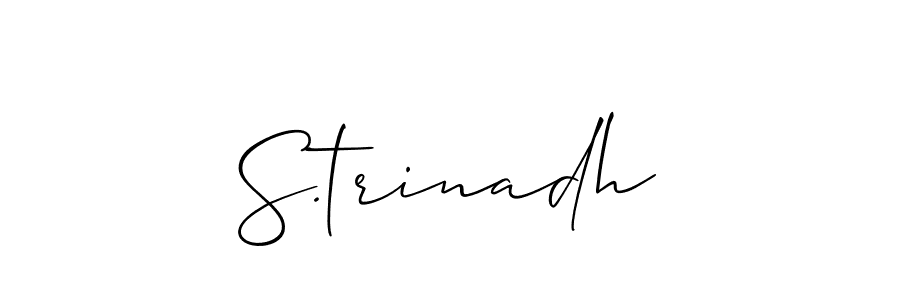 Similarly Allison_Script is the best handwritten signature design. Signature creator online .You can use it as an online autograph creator for name S.trinadh. S.trinadh signature style 2 images and pictures png