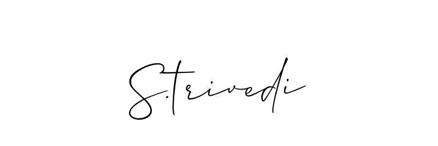 How to make S.trivedi signature? Allison_Script is a professional autograph style. Create handwritten signature for S.trivedi name. S.trivedi signature style 2 images and pictures png