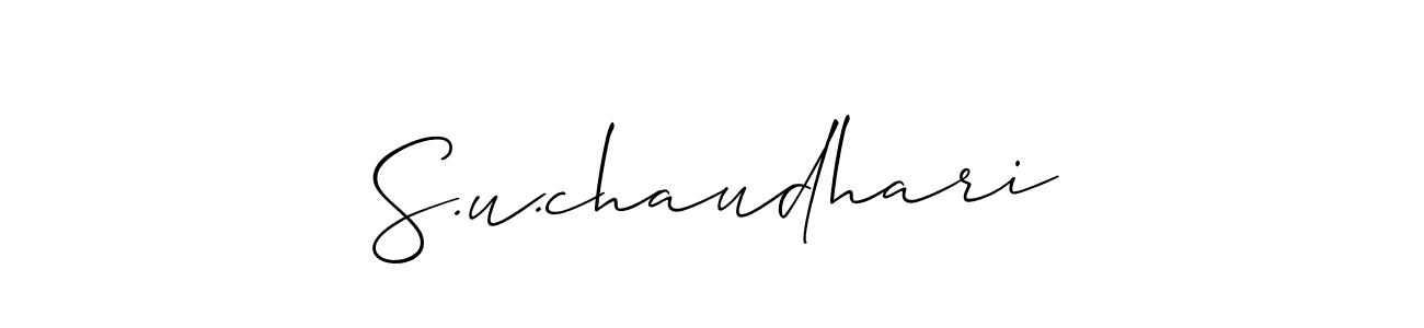 S.u.chaudhari stylish signature style. Best Handwritten Sign (Allison_Script) for my name. Handwritten Signature Collection Ideas for my name S.u.chaudhari. S.u.chaudhari signature style 2 images and pictures png