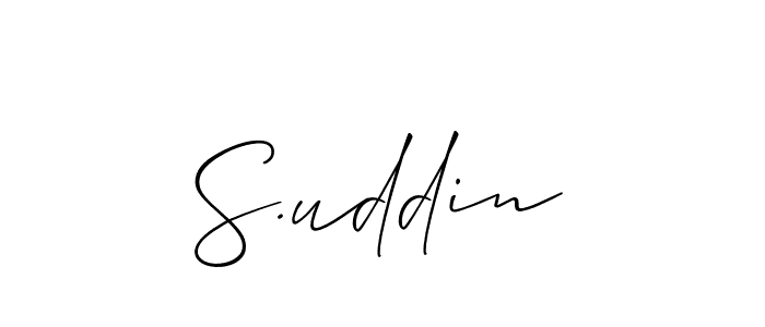 How to make S.uddin signature? Allison_Script is a professional autograph style. Create handwritten signature for S.uddin name. S.uddin signature style 2 images and pictures png