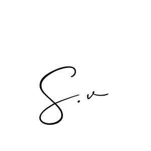 You should practise on your own different ways (Allison_Script) to write your name (S.v) in signature. don't let someone else do it for you. S.v signature style 2 images and pictures png