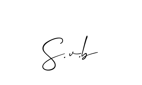 Create a beautiful signature design for name S.v.b. With this signature (Allison_Script) fonts, you can make a handwritten signature for free. S.v.b signature style 2 images and pictures png