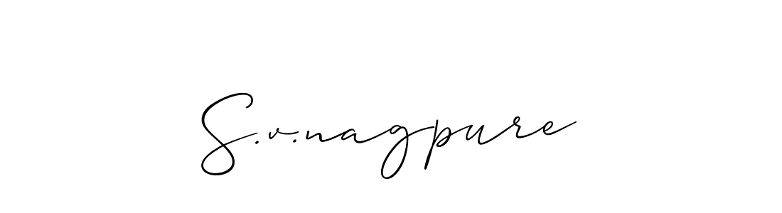 Best and Professional Signature Style for S.v.nagpure. Allison_Script Best Signature Style Collection. S.v.nagpure signature style 2 images and pictures png
