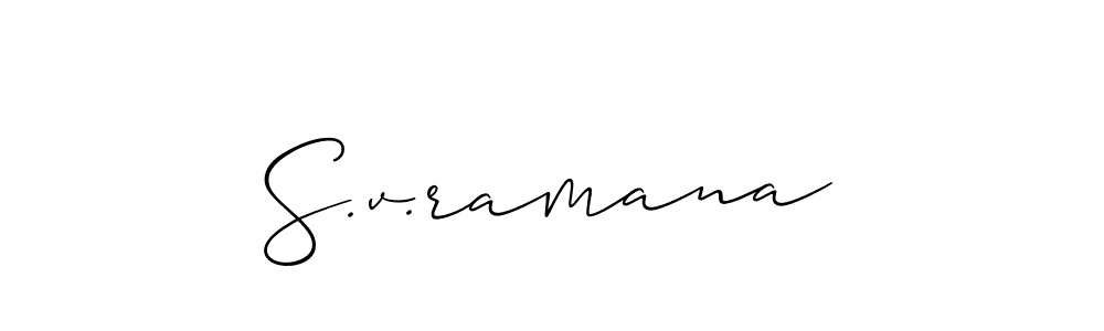 Create a beautiful signature design for name S.v.ramana. With this signature (Allison_Script) fonts, you can make a handwritten signature for free. S.v.ramana signature style 2 images and pictures png