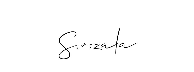 You should practise on your own different ways (Allison_Script) to write your name (S.v.zala) in signature. don't let someone else do it for you. S.v.zala signature style 2 images and pictures png