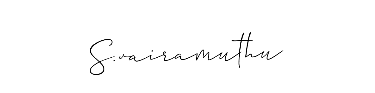 Create a beautiful signature design for name S.vairamuthu. With this signature (Allison_Script) fonts, you can make a handwritten signature for free. S.vairamuthu signature style 2 images and pictures png