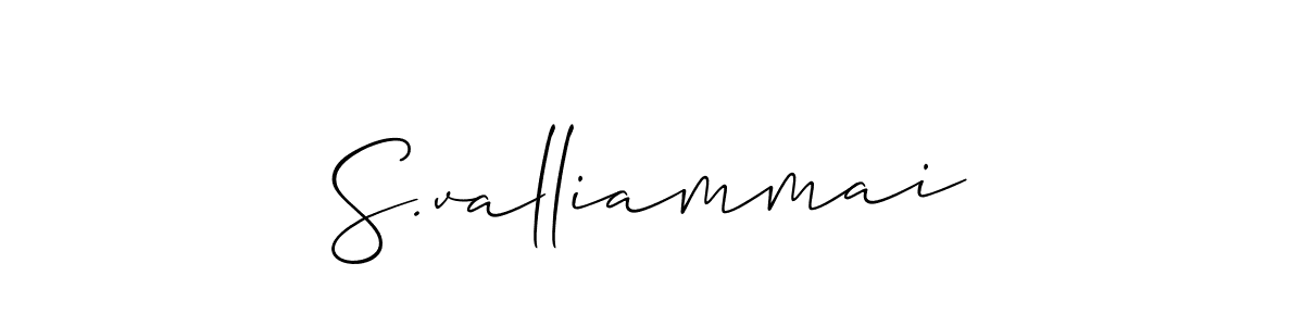 The best way (Allison_Script) to make a short signature is to pick only two or three words in your name. The name S.valliammai include a total of six letters. For converting this name. S.valliammai signature style 2 images and pictures png