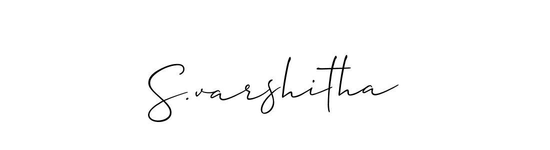 Create a beautiful signature design for name S.varshitha. With this signature (Allison_Script) fonts, you can make a handwritten signature for free. S.varshitha signature style 2 images and pictures png