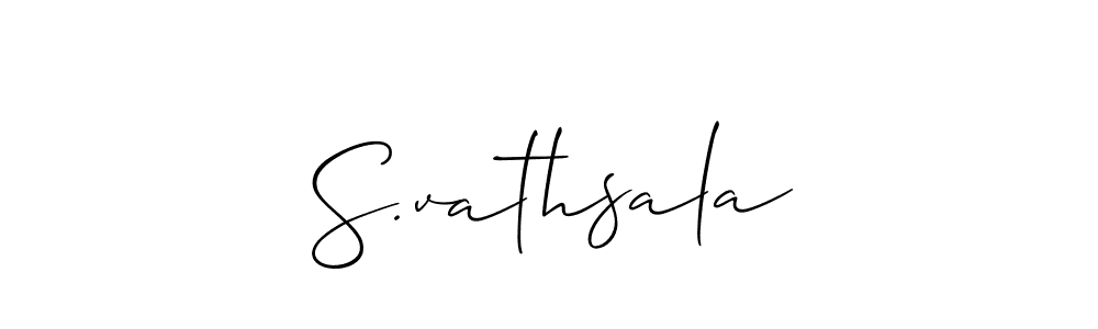 Best and Professional Signature Style for S.vathsala. Allison_Script Best Signature Style Collection. S.vathsala signature style 2 images and pictures png