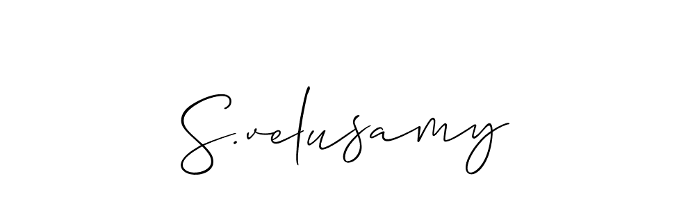 It looks lik you need a new signature style for name S.velusamy. Design unique handwritten (Allison_Script) signature with our free signature maker in just a few clicks. S.velusamy signature style 2 images and pictures png