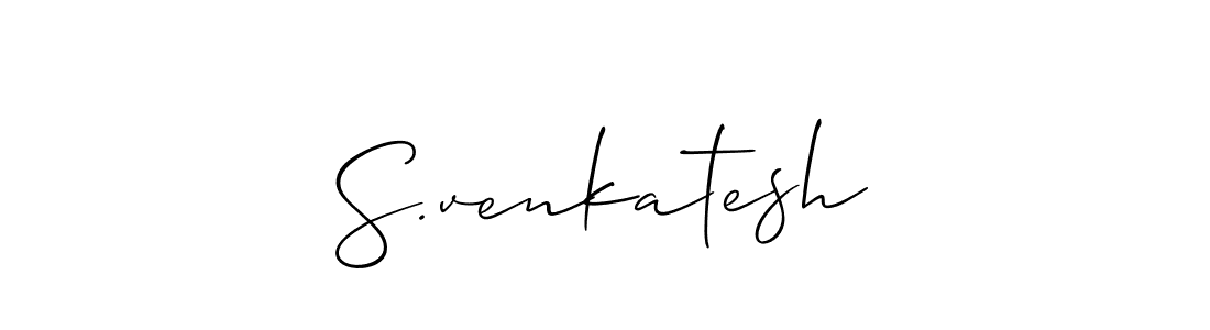 Also You can easily find your signature by using the search form. We will create S.venkatesh name handwritten signature images for you free of cost using Allison_Script sign style. S.venkatesh signature style 2 images and pictures png