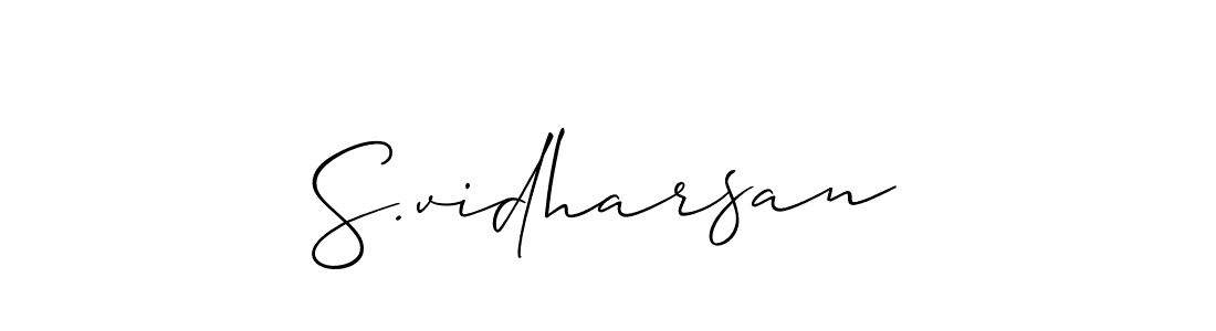 Create a beautiful signature design for name S.vidharsan. With this signature (Allison_Script) fonts, you can make a handwritten signature for free. S.vidharsan signature style 2 images and pictures png