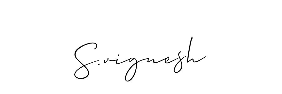 How to Draw S.vignesh signature style? Allison_Script is a latest design signature styles for name S.vignesh. S.vignesh signature style 2 images and pictures png